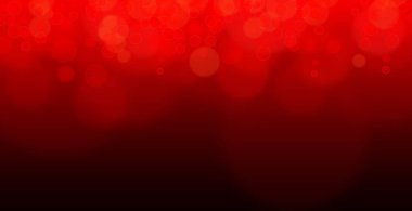 Kırmızı arkaplan üzerindeki çok renkli bulanık bokeh - Vektör illüstrasyonu