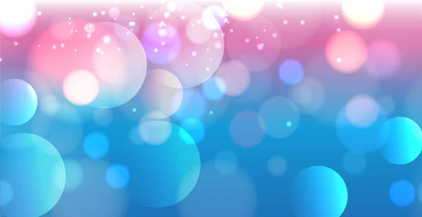 Fondo Bokeh Azul Abstracto Con Círculos Desenfocados Purpurina Elemento Decorativo — Vector de stock