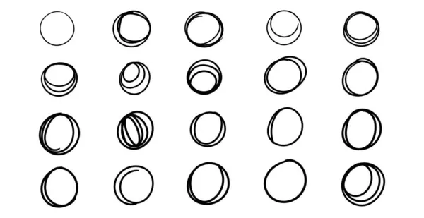 Set Van Stuks Verschillende Cirkels Vector — Stockvector