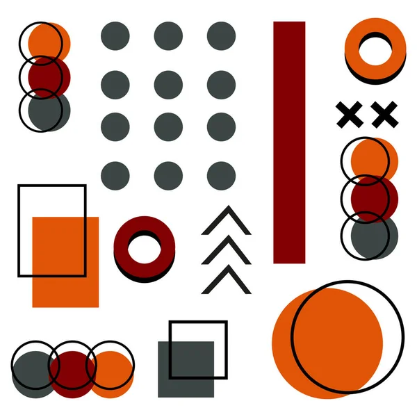 Fundo Abstrato Com Diferentes Formas Geométricas Vetor —  Vetores de Stock