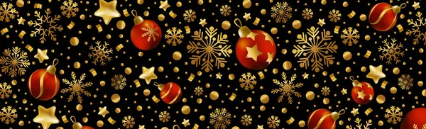 Feliz Ano Novo Feliz Natal Cartão Saudação Banner Feriado Vector — Vetor de Stock