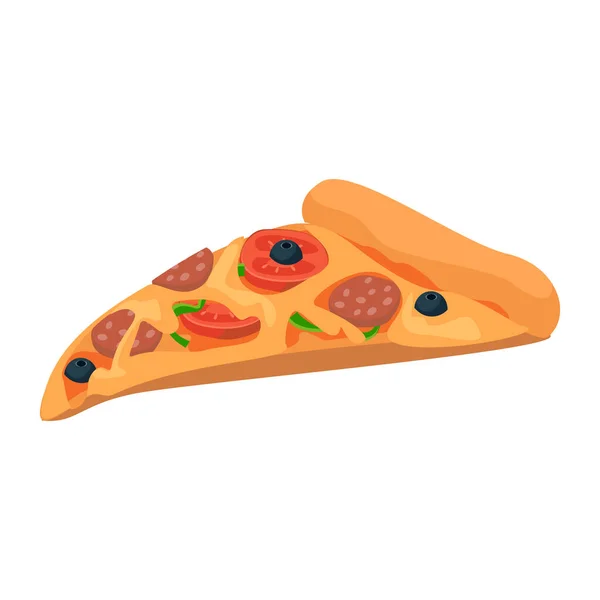 Realistisk Pizza Med Pepperoni Och Olika Typer Såser Och Ost — Stock vektor