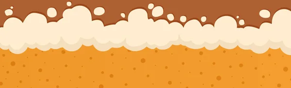 Panoramic Realistic Beer Background Web Template Vector Illustration — Vettoriale Stock