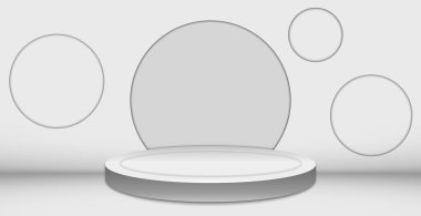 Beyaz boşluklu ışık stüdyosu - Vektör illüstrasyonu