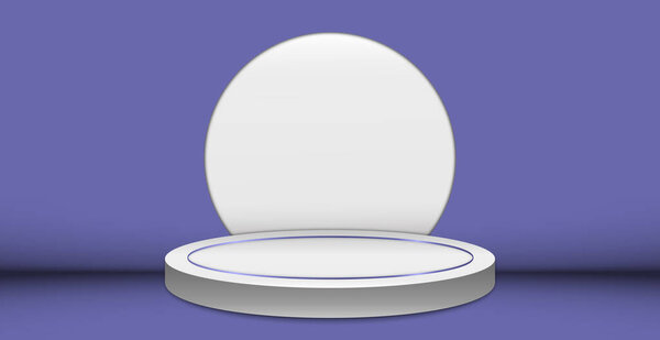 Studio Catwalk with 2022 Color Trend - Vector illustration