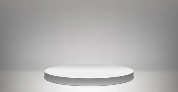 Panoramic Light Gray Background Podium Vector Illustration — ストックベクタ