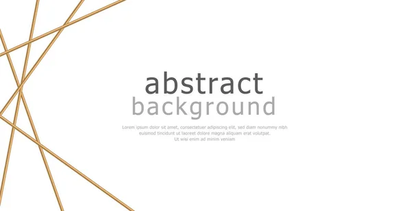 Modern Geometric Luxury Web Postcard Template Business Presentation Golden Lines — стоковый вектор