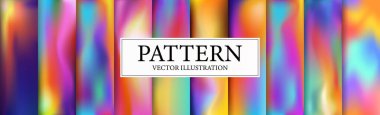 Set of 10 different gradient texture backgrounds - Vector illustration