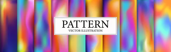 Set Different Gradient Texture Backgrounds Vector Illustration — Vetor de Stock