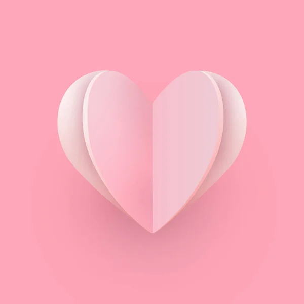 Icono Corazón Suavemente Rosa Sobre Fondo Rosa Ilustración Vectorial — Vector de stock