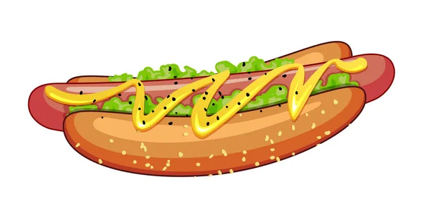 Realistyczne Gotowane Smażone Kiełbaski Hot Dog Biały Tło Wektor Ilustracja — Wektor stockowy