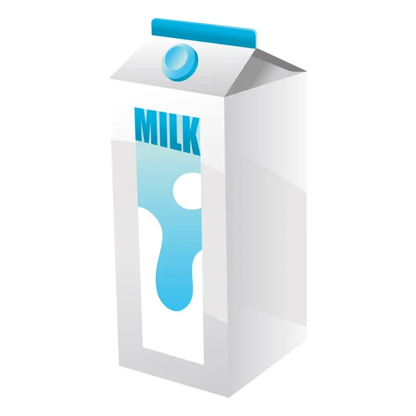 Pack Réaliste Lait Vache Isolé Sur Fond Blanc Illustration Vectorielle — Image vectorielle