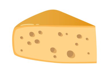 Beyaz arka planda izole edilmiş gerçekçi taze süt peyniri parçası - Vektör illüstrasyonu