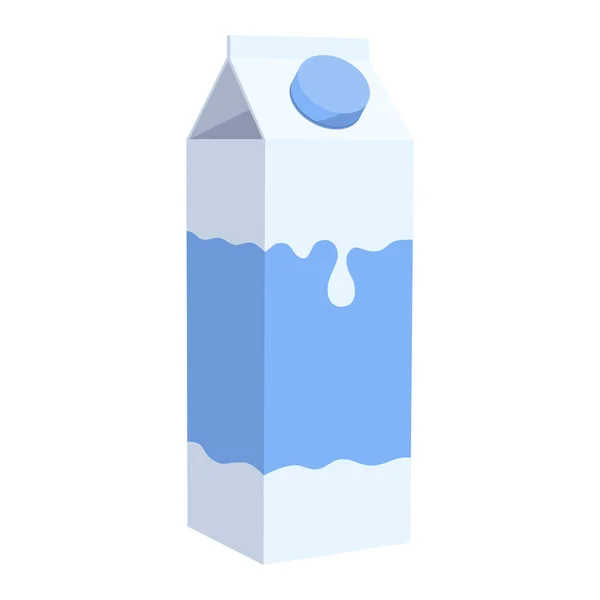 Ρεαλιστικό Πακέτο Αγελαδινού Γάλακτος Που Απομονώνεται Λευκό Φόντο Vector Illustration — Διανυσματικό Αρχείο