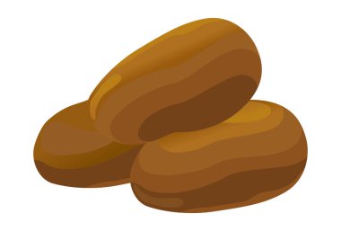 Gerçekçi olgun taze patates arkaplanı - Vektör illüstrasyonu