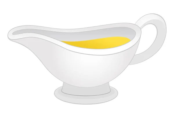 Ustensiles Réalistes Pour Sauce Légère Sur Fond Blanc Illustration Vectorielle — Image vectorielle