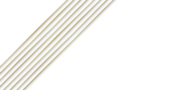 Abstrakter Weißer Hintergrund Mit Goldenen Linien Vektorillustration — Stockvektor