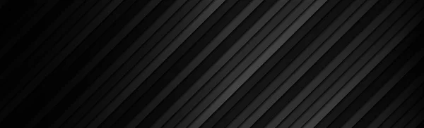 Panoramische Zwarte Grijze Diagonale Lijnen Web Achtergrond Vector Illustratie — Stockvector