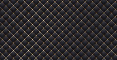 Siyah arkaplandaki soyut altın çizgiler - Vektör illüstrasyonu