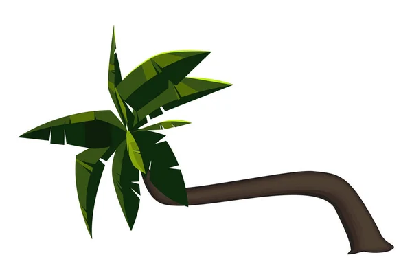 Realistische Groene Palm Geïsoleerd Witte Achtergrond Vector Illustratie — Stockvector