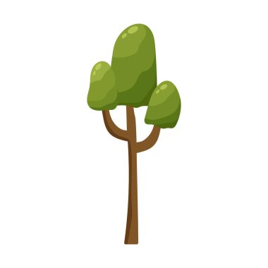 Beyaz arkaplanda soyut yeşil ağaç - Vektör illüstrasyonu