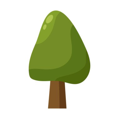 Beyaz arkaplanda soyut yeşil ağaç - Vektör illüstrasyonu