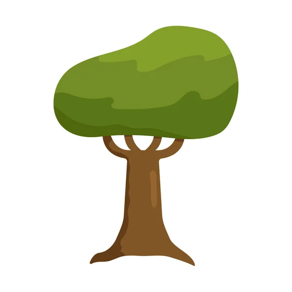 Αφηρημένο Πράσινο Δέντρο Λευκό Φόντο Vector Illustration — Διανυσματικό Αρχείο