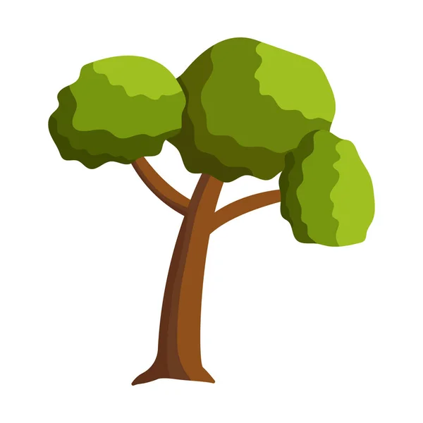 Árvore Verde Abstrata Sobre Fundo Branco Ilustração Vetorial —  Vetores de Stock