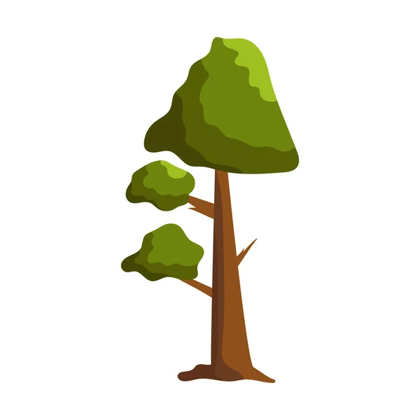 Αφηρημένο Πράσινο Δέντρο Λευκό Φόντο Vector Illustration — Διανυσματικό Αρχείο