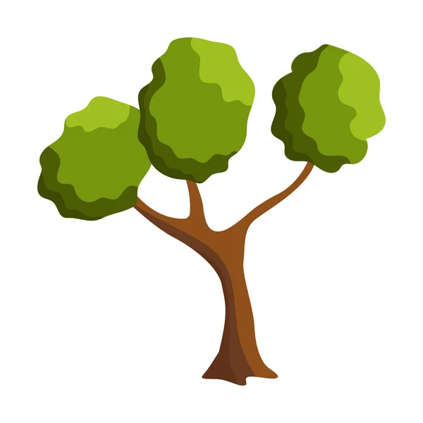 Árbol Verde Abstracto Sobre Fondo Blanco Ilustración Vectorial — Vector de stock