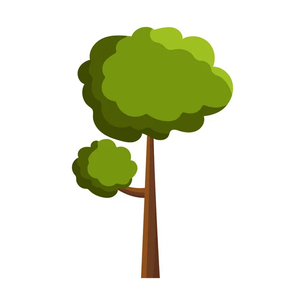 Abstrakt Grönt Träd Vit Bakgrund Vektor Illustration — Stock vektor
