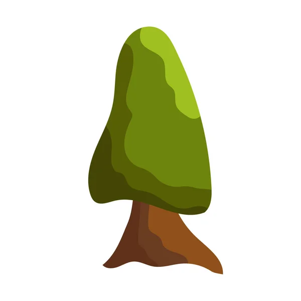 Árbol Verde Abstracto Sobre Fondo Blanco Ilustración Vectorial — Vector de stock