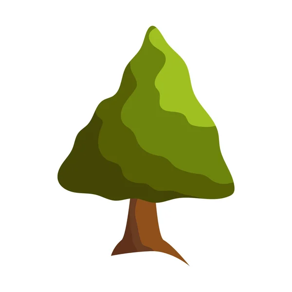 Arborele Verde Abstract Fundal Alb Ilustrație Vectorială — Vector de stoc