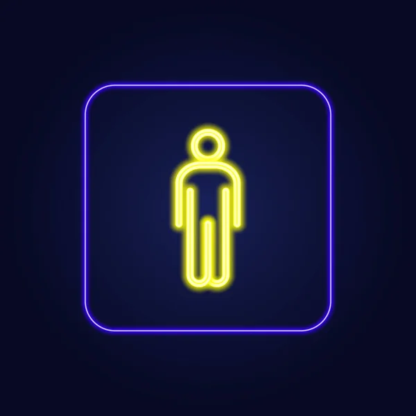 Vacker Snygg Färgglad Neon Man Ikon Vektor Illustration — Stock vektor