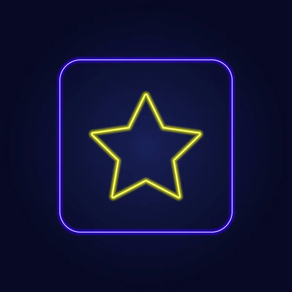 美しいスタイリッシュなカラフルなネオン星のアイコン ベクトルイラスト — ストックベクタ