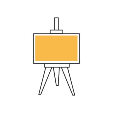 İnce çizgilerden stil simgesi beyaz bir arkaplanda sehpa - Vektör illüstrasyonuName