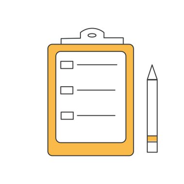 Belgeleri dolduran ince satırlardan stil simgesi - Vektör illüstrasyonu