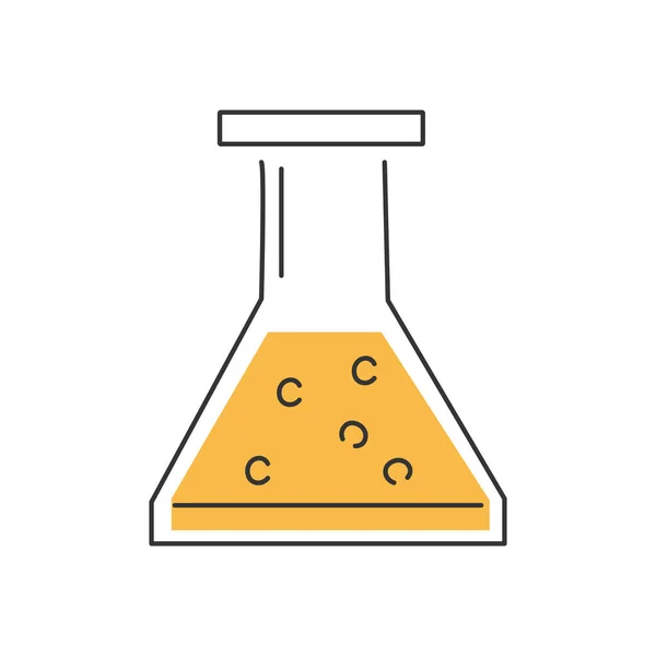 Stilvolles Thin Line Symbol Eines Reagenzglases Auf Weißem Hintergrund Vektorillustration — Stockvektor