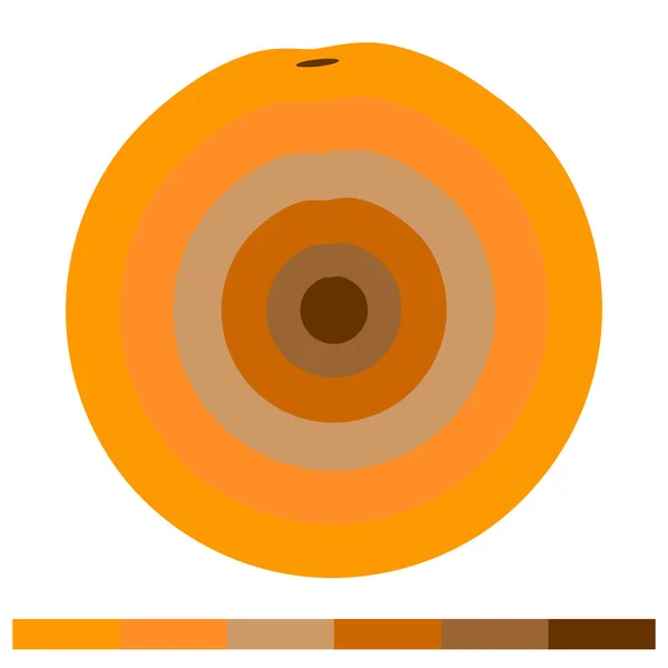 Orange Pcs Tons Chauds Couleur Illustration Vectorielle — Image vectorielle