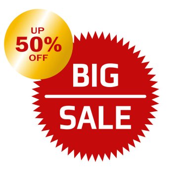 Web afişi, şablon, kartpostal reklamı soyut stilde yüzde 50 indirim - vektör illüstrasyon