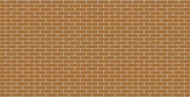 Panoramik arkaplan dokusu pürüzsüz kırmızı tuğla işi - Vektör illüstrasyonu