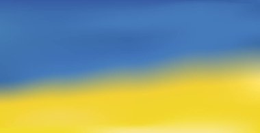 Ukrayna 'nın mavi-turuncu bayrağı - Vektör illüstrasyonu