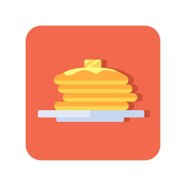 Beyaz arkaplanda krep olan soyut düğme simgesi - Vektör illüstrasyonu