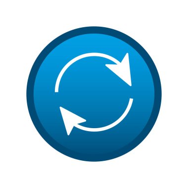 Beyaz arkaplanda yuvarlak ortam simgesi dairesel ok - Vektör illüstrasyonu