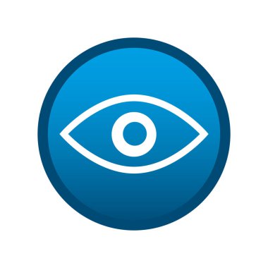 Beyaz arkaplanda yuvarlak ortam göz simgesi - Vektör illüstrasyonu