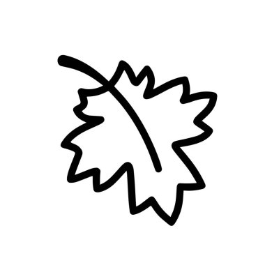 Akçaağaç yaprağı ince çizgi simgesi beyaz arkaplanda izole edildi - Vektör illüstrasyonu