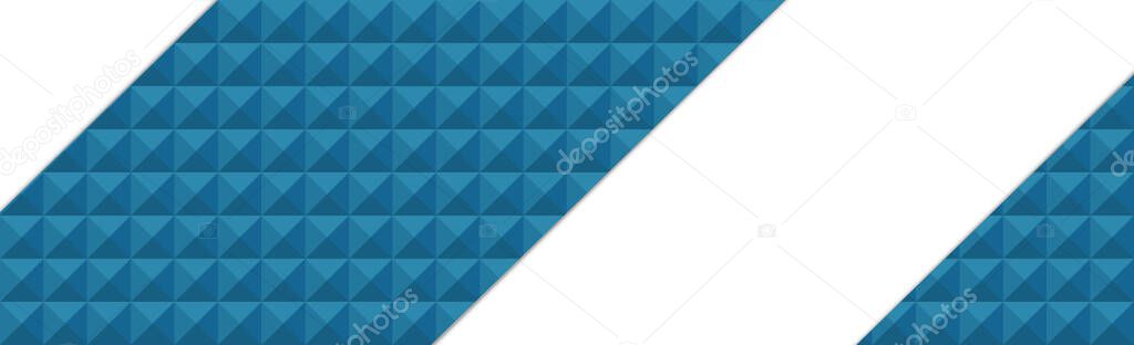 Panoramic blue web background template of many identical squares with space for text - Vector illustration