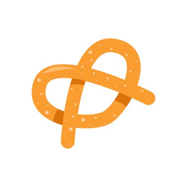 Taze ekmek ürünü simit, Güney Almanya 'nın ulusal yemeği - Vektör illüstrasyon