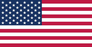 Amerika Birleşik Devletleri resmi bayrağı - Vektör illüstrasyonu