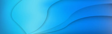 Panoramik soyut web arkaplanı mavi gradyan - Vektör illüstrasyonu